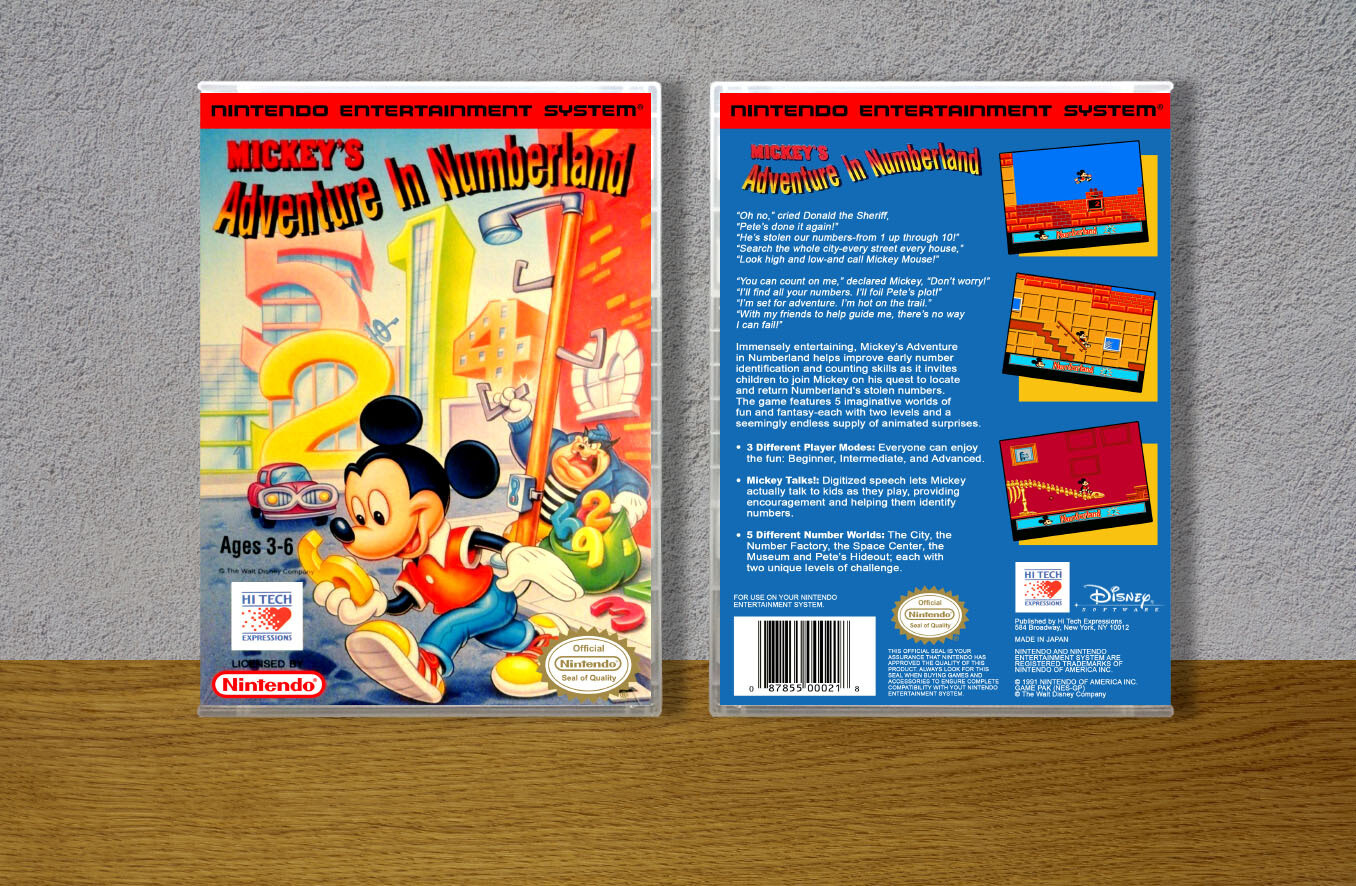Mickey's Adventure in Numberland, Case Color: CLEAR (Transparent)