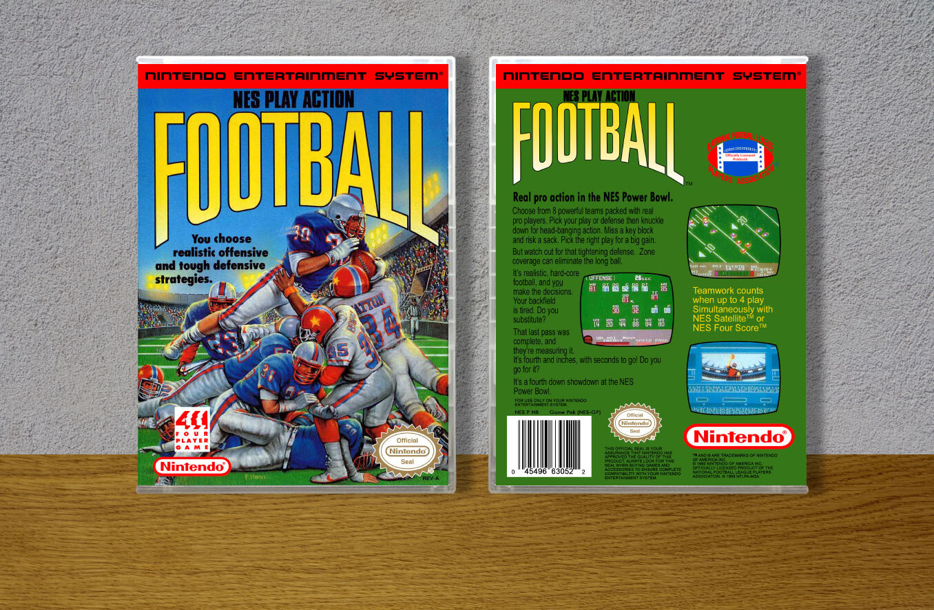 NES Play Action Football, Case Color: CLEAR (Transparent)