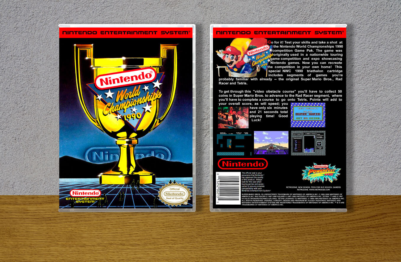 Nintendo World Championships 1990 v1, Case Color: CLEAR (Transparent)