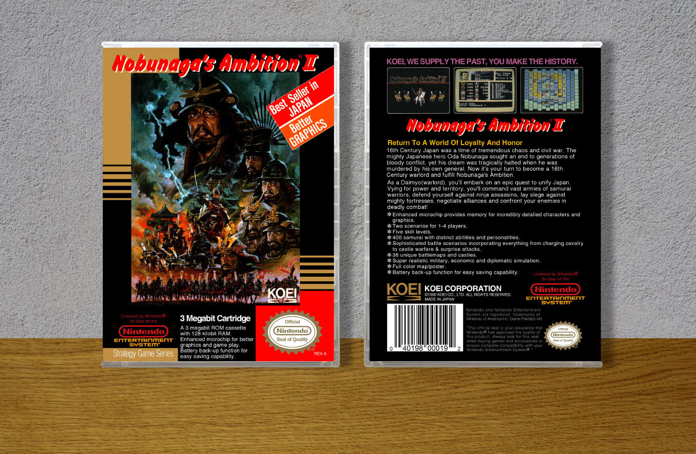 Nobunaga's Ambition II, Case Color: CLEAR (Transparent)
