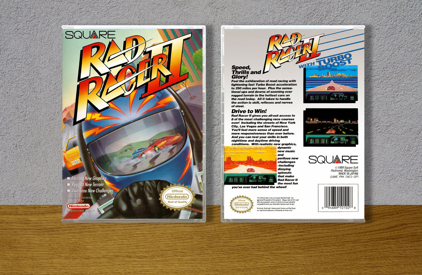 Rad Racer II, Case Color: CLEAR (Transparent)