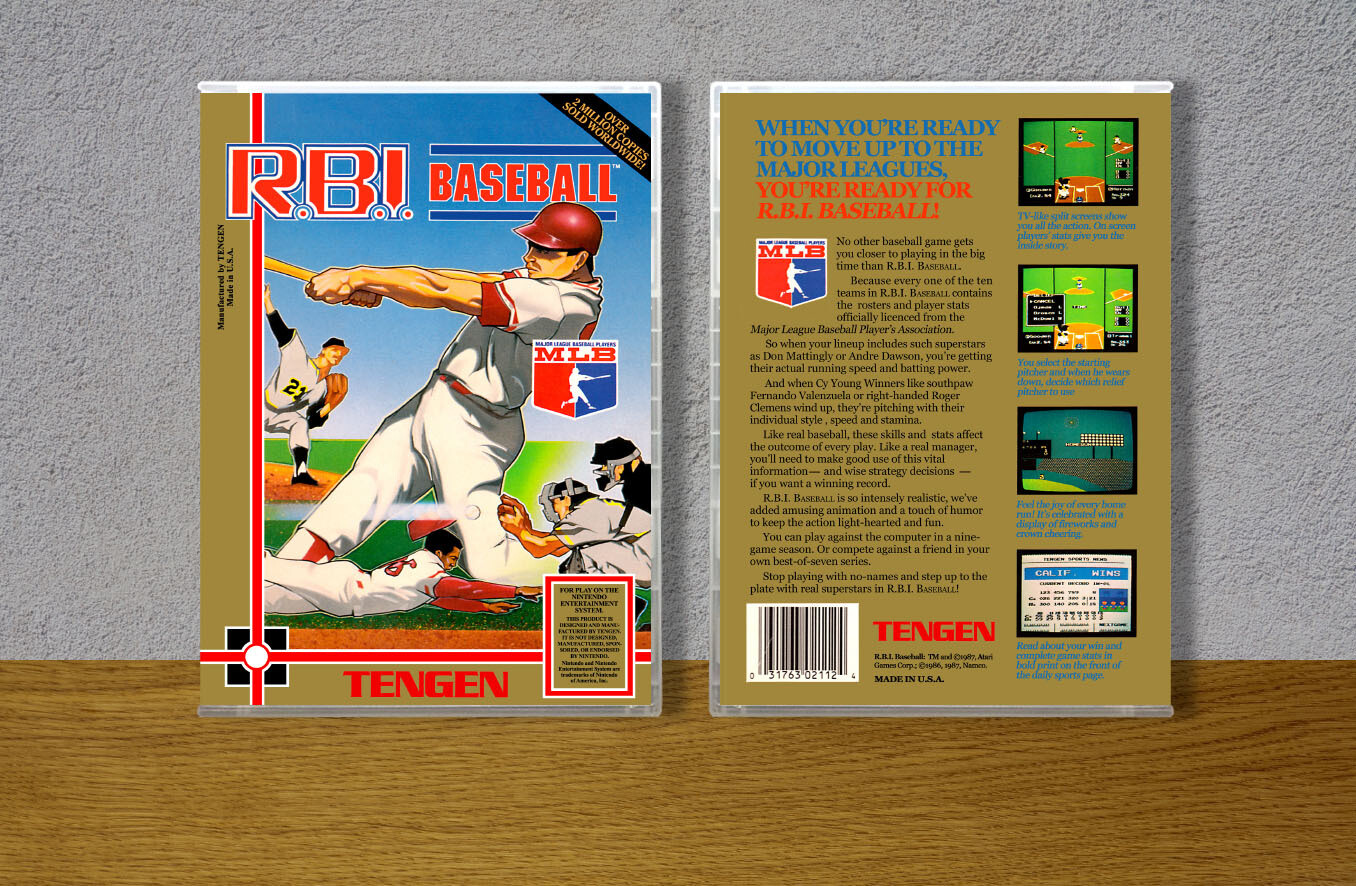 R.B.I. Baseball (Unlicensed Tengen), Case Color: CLEAR (Transparent)