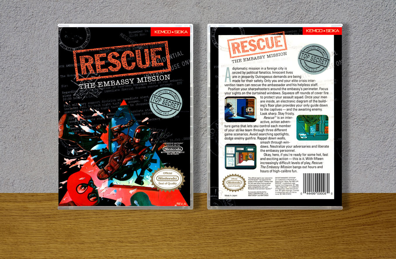 Rescue: The Embassy Mission, Case Color: CLEAR (Transparent)