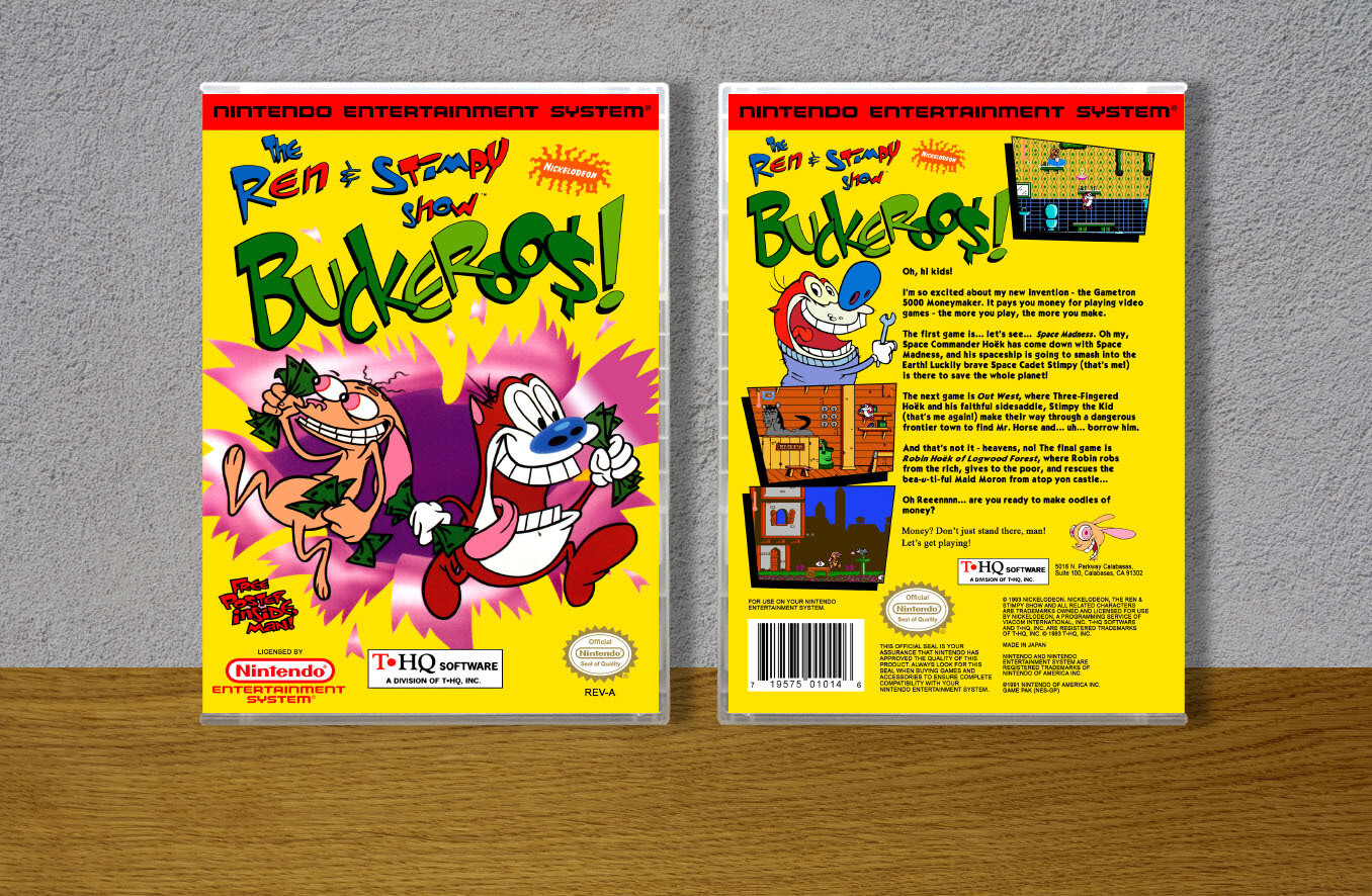 Ren &amp; Stimpy Show, The: Buckeroos, Case Color: CLEAR (Transparent)
