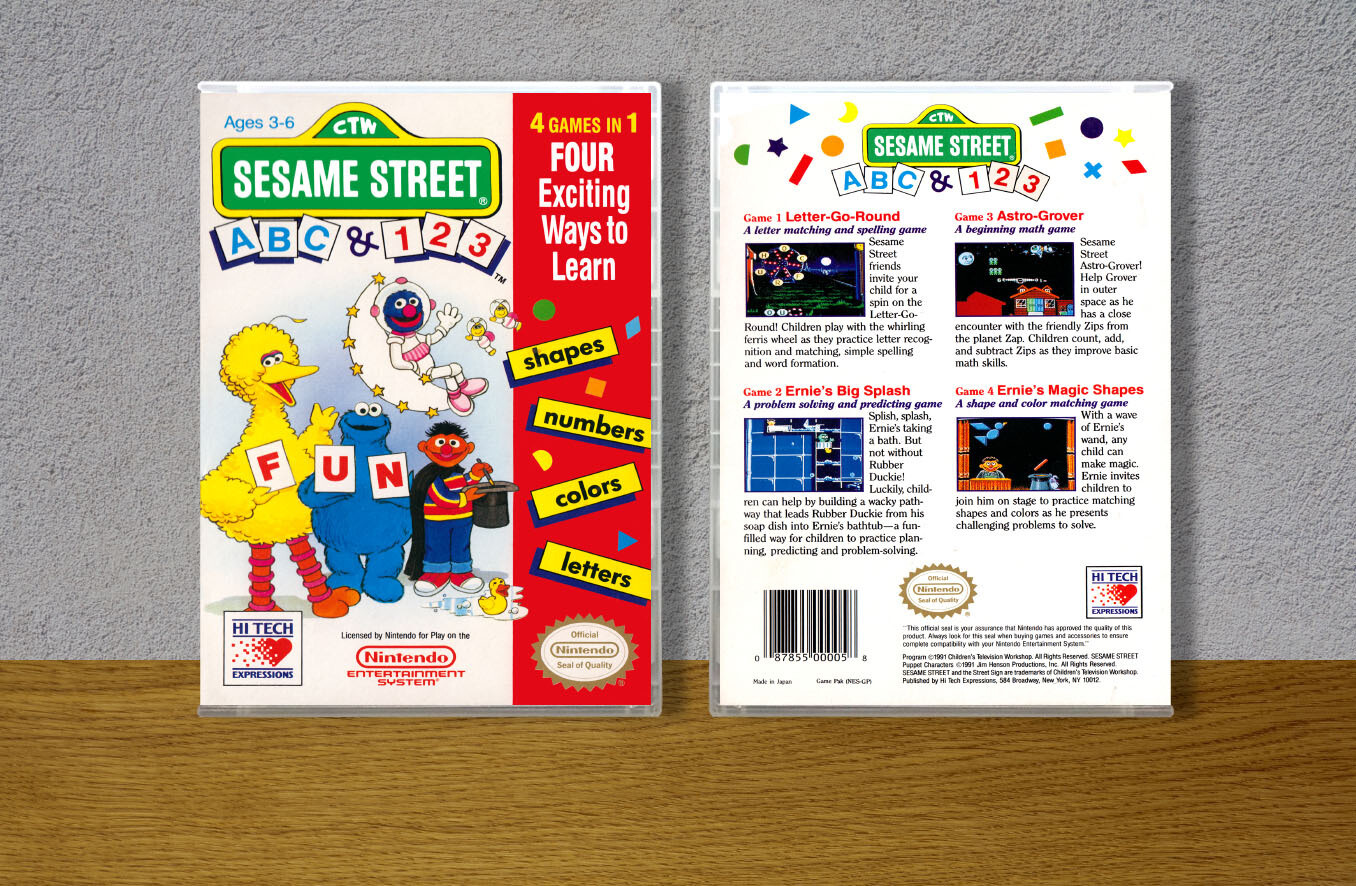 Sesame Street: ABC &amp; 123, Case Color: CLEAR (Transparent)