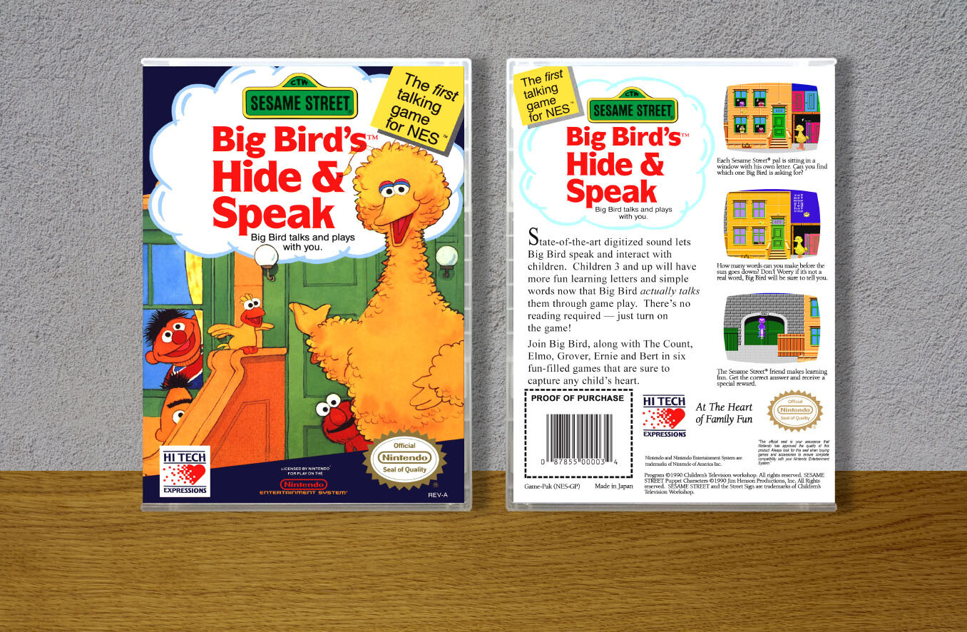 Sesame Street: Big Bird's Hide &amp; Speak, Case Color: CLEAR (Transparent)