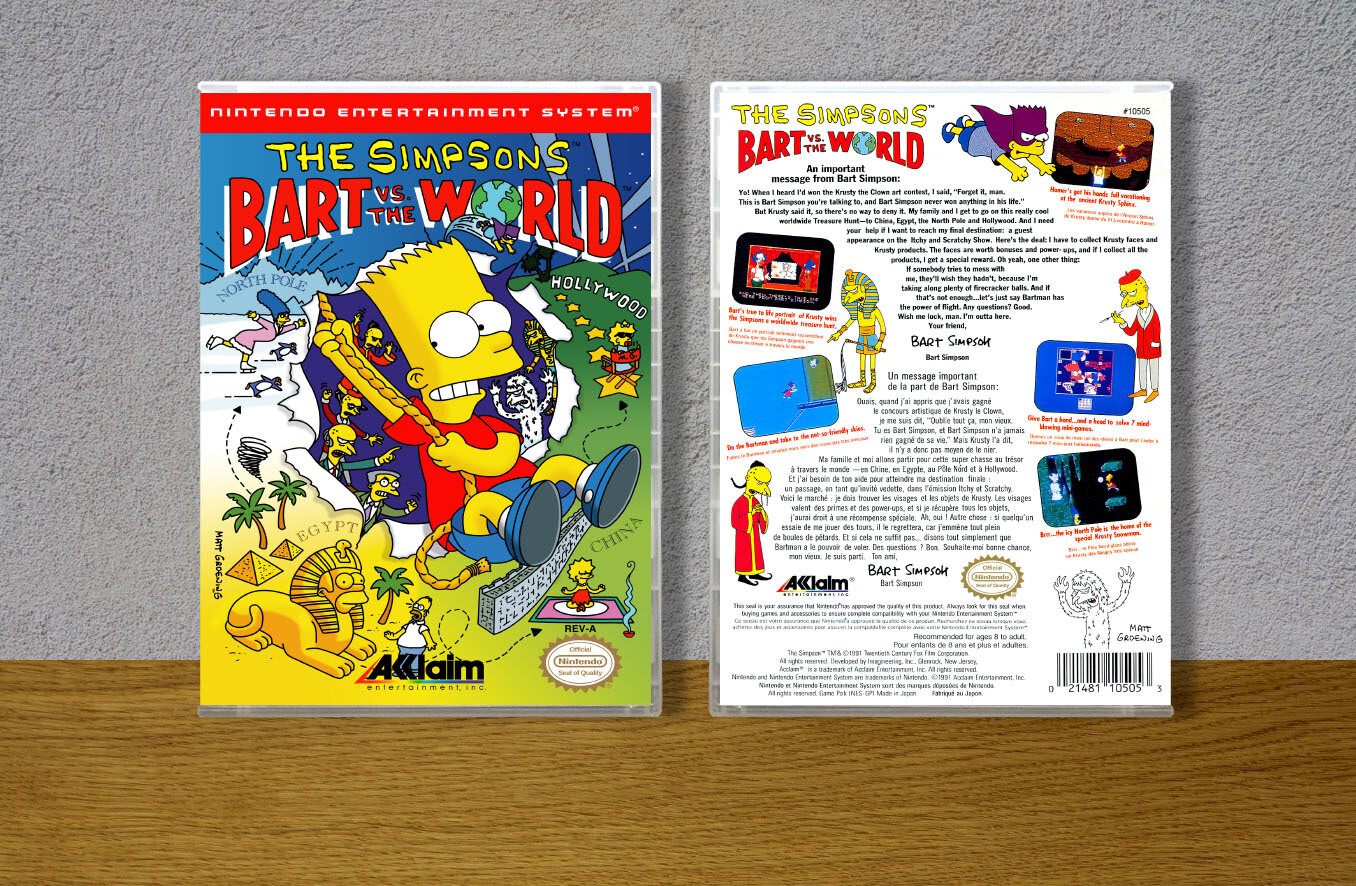 Simpsons, The: Bart vs the World, Case Color: CLEAR (Transparent)