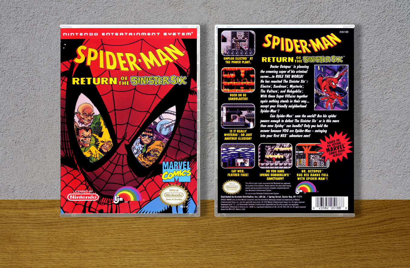 Spider-Man: Return of the Sinister Six, Case Color: CLEAR (Transparent)