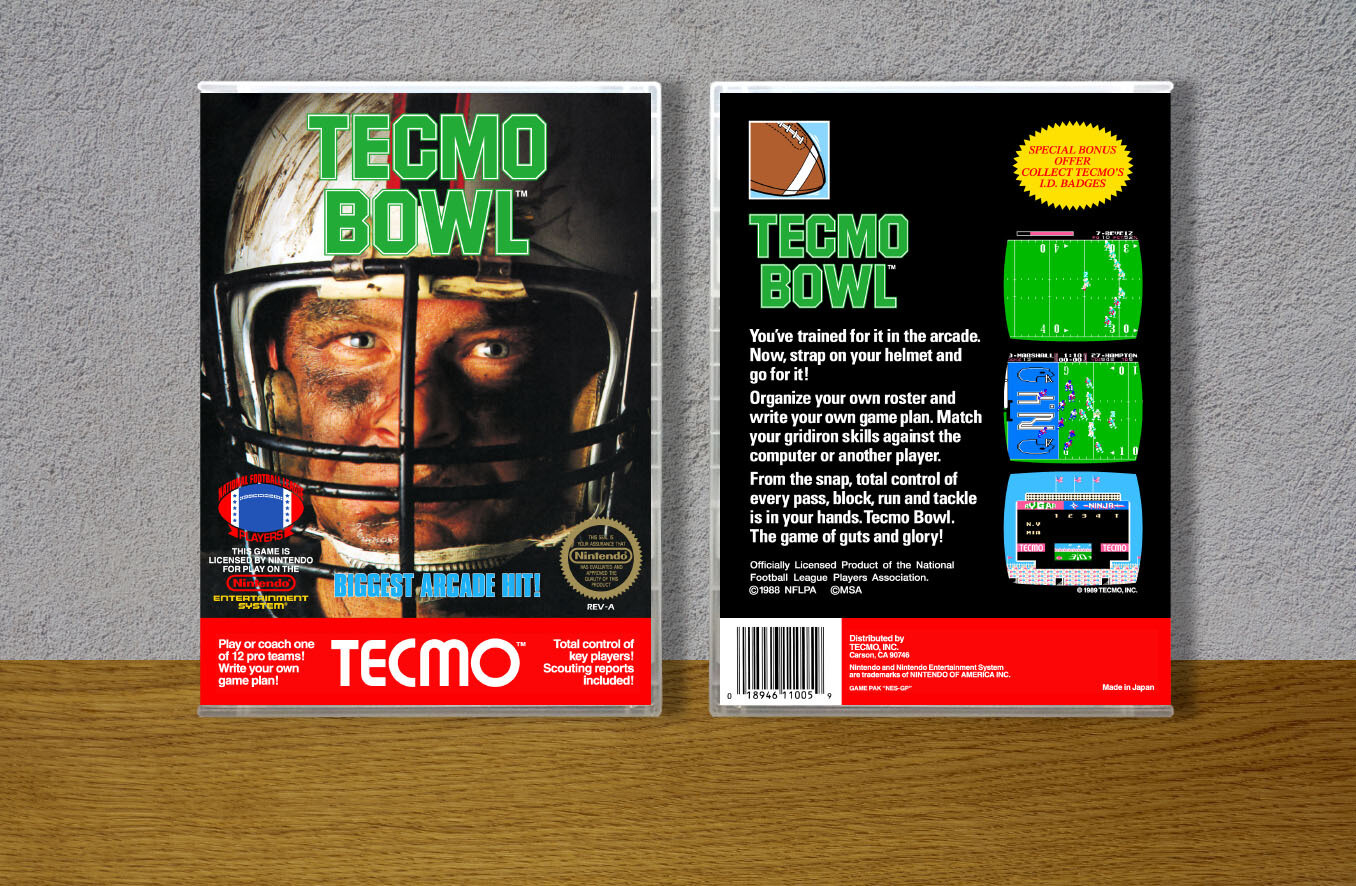 Tecmo Bowl, Case Color: CLEAR (Transparent)