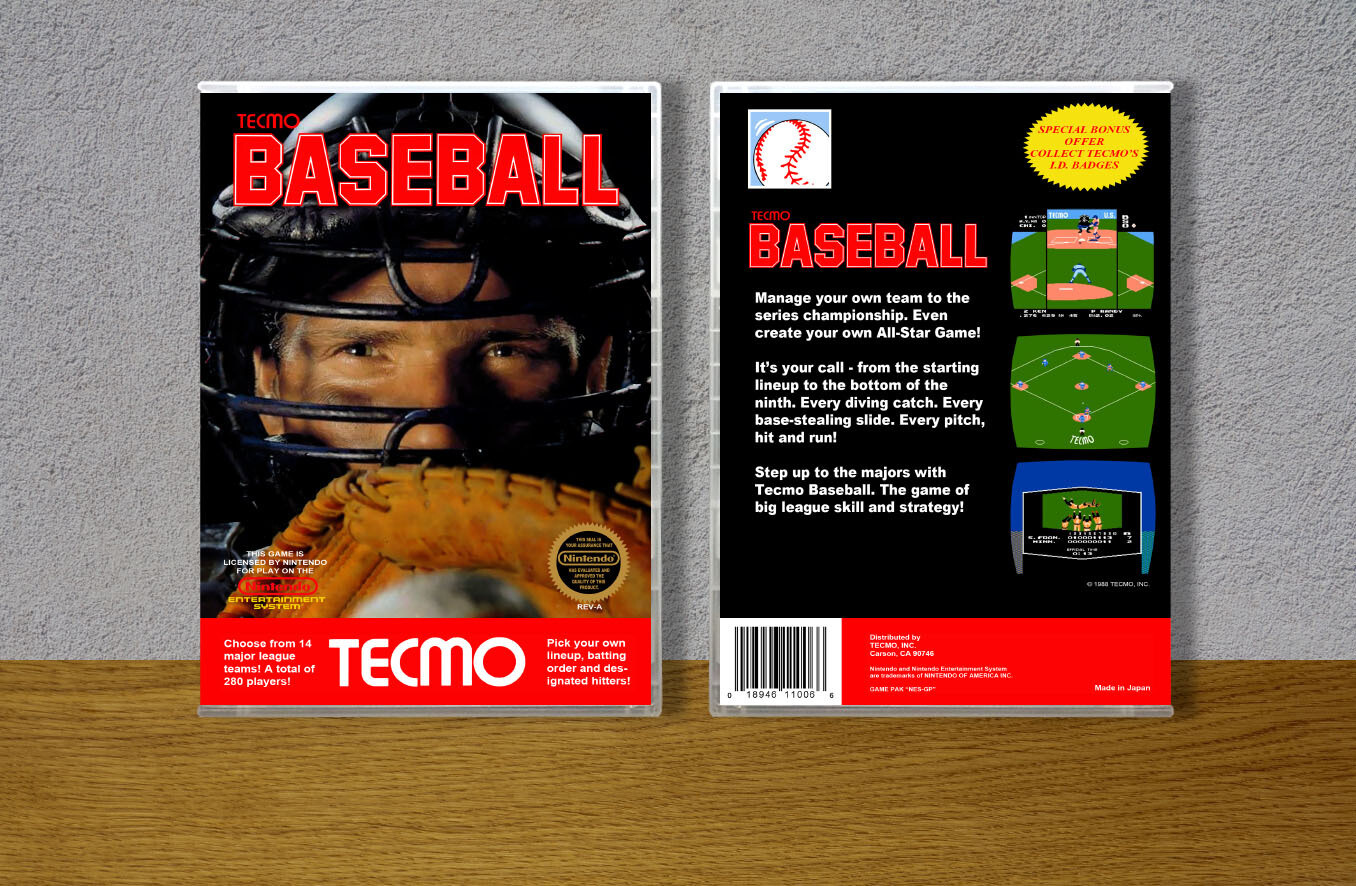 Tecmo Baseball, Case Color: CLEAR (Transparent)