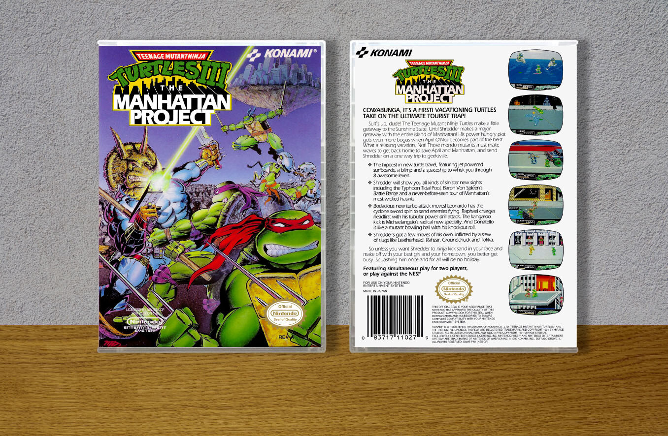 Teenage Mutant Ninja Turtles III: The Manhattan Project (Original Spine), Case Color: CLEAR (Transparent)