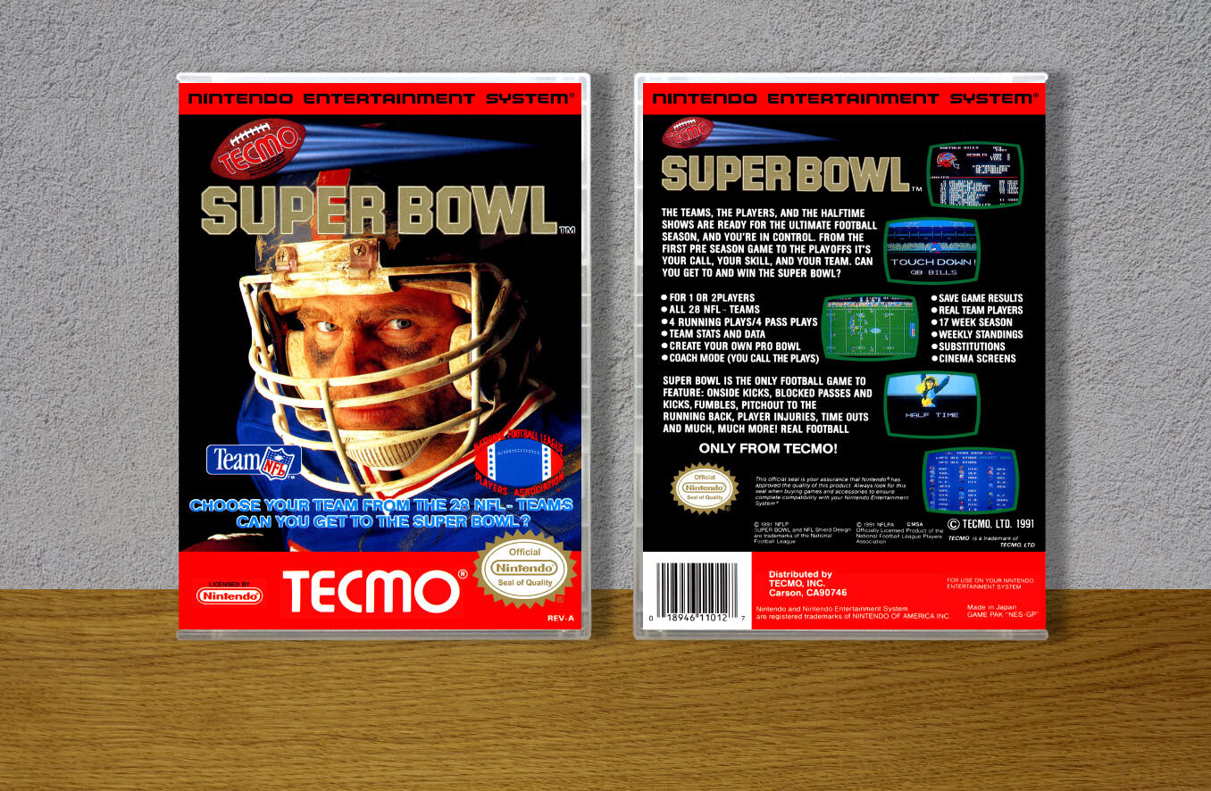 Tecmo Super Bowl, Case Color: CLEAR (Transparent)