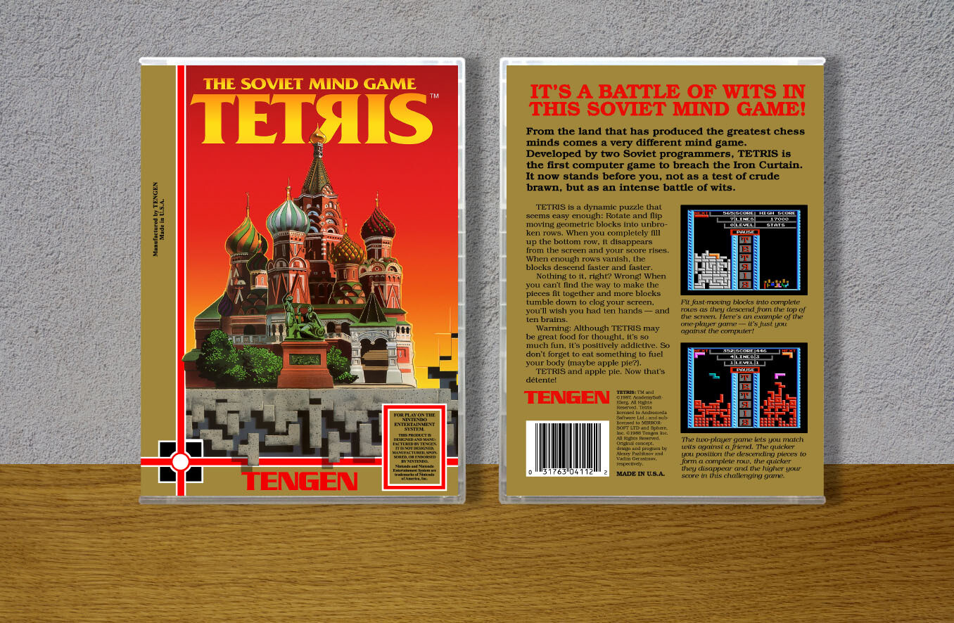 Tetris (Tengen), Case Color: CLEAR (Transparent)