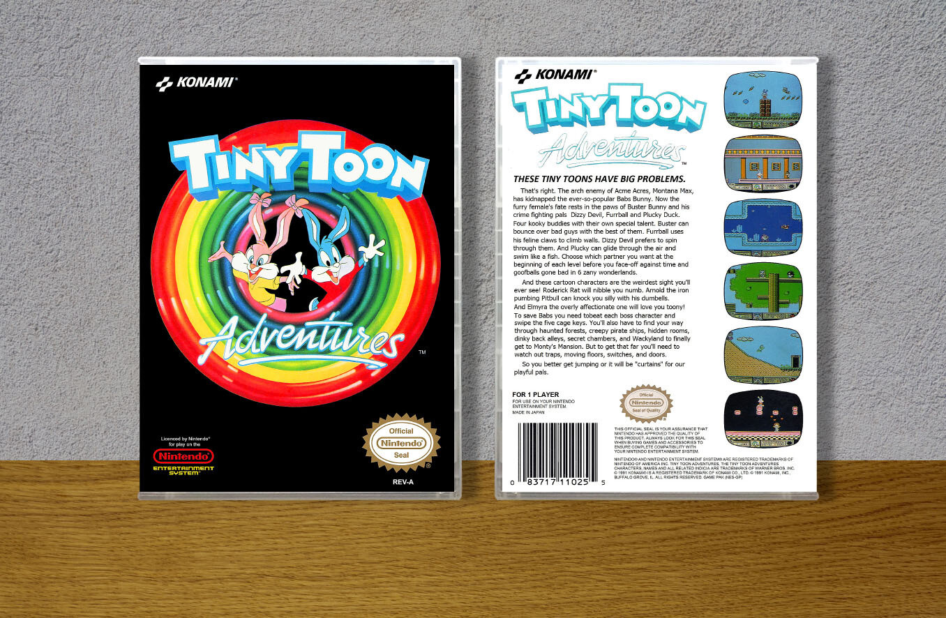 Tiny Toon Adventures, Case Color: CLEAR (Transparent)