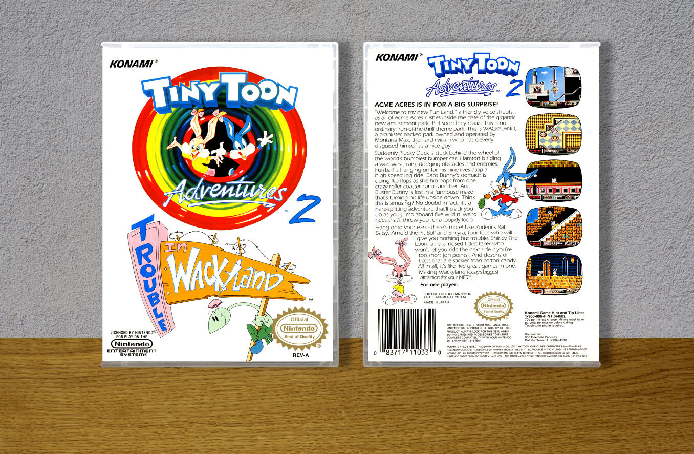 Tiny Toon Adventures 2, Case Color: CLEAR (Transparent)