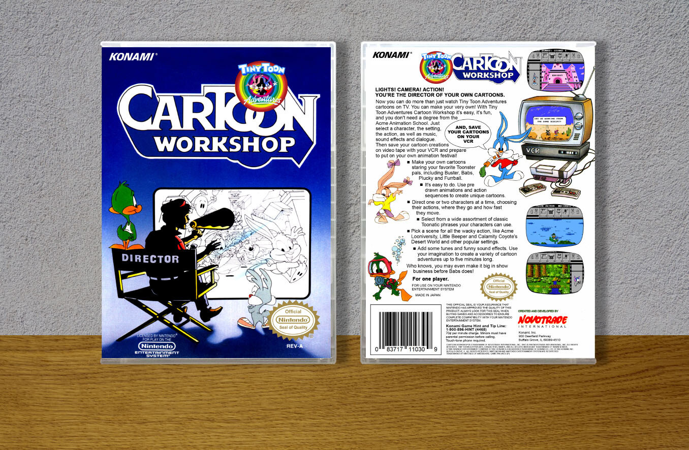 Tiny Toon Adventures Cartoon Workshop, Case Color: CLEAR (Transparent)