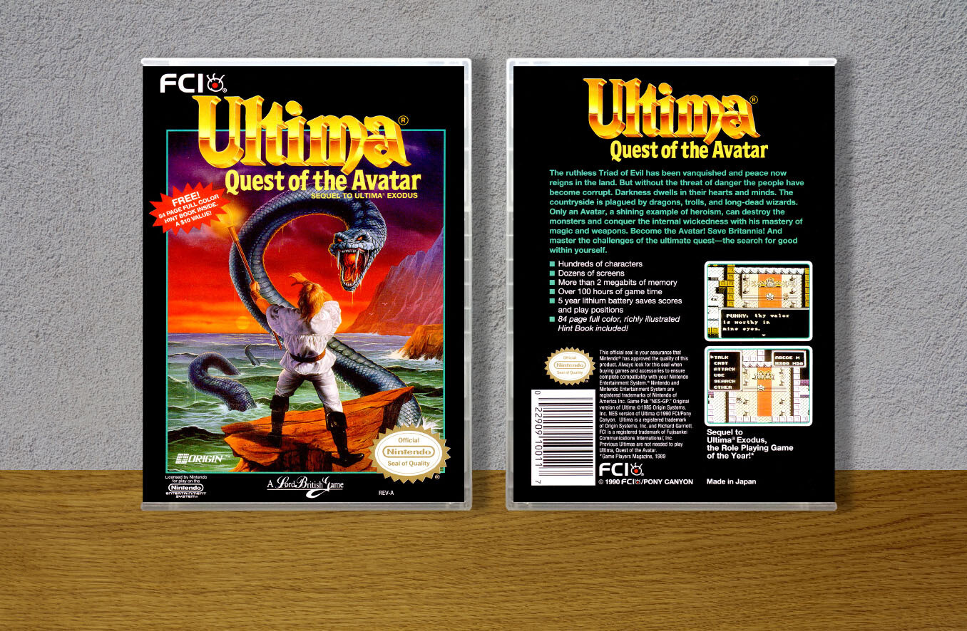 Ultima: Quest of the Avatar, Case Color: CLEAR (Transparent)