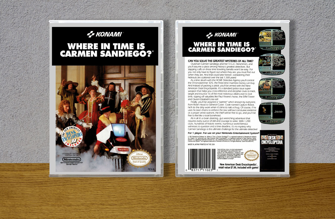 Where in Time is Carmen Sandiego?, Case Color: CLEAR (Transparent)