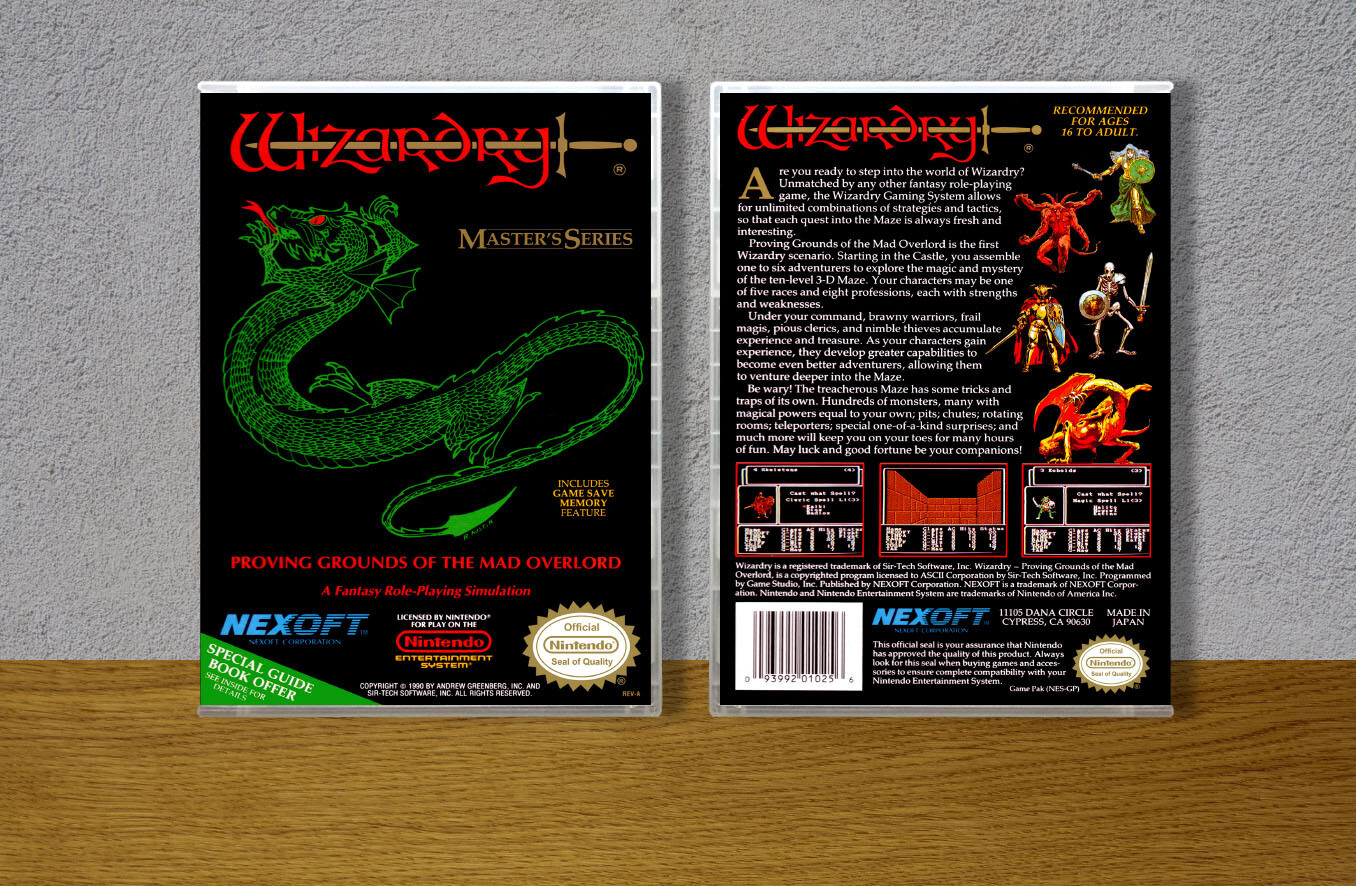 Wizardry: Proving Grounds of the Mad Overlord, Case Color: CLEAR (Transparent)