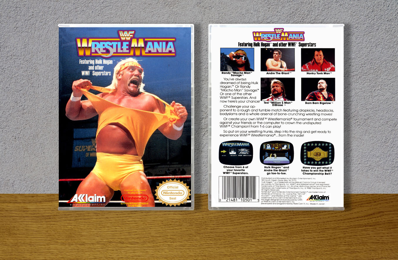 WWF Wrestlemania, Case Color: CLEAR (Transparent)