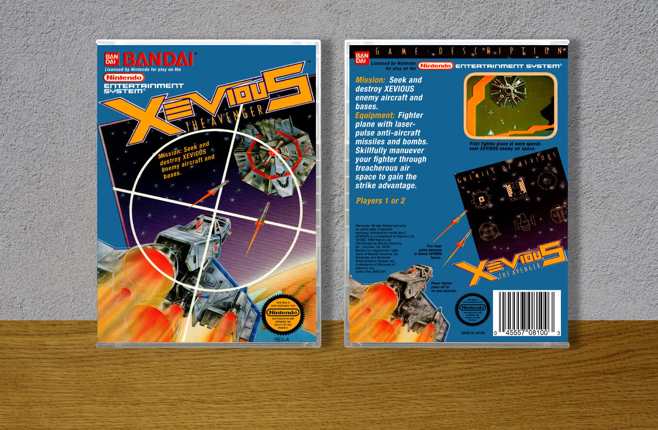 Xevious: The Avenger, Case Color: CLEAR (Transparent)