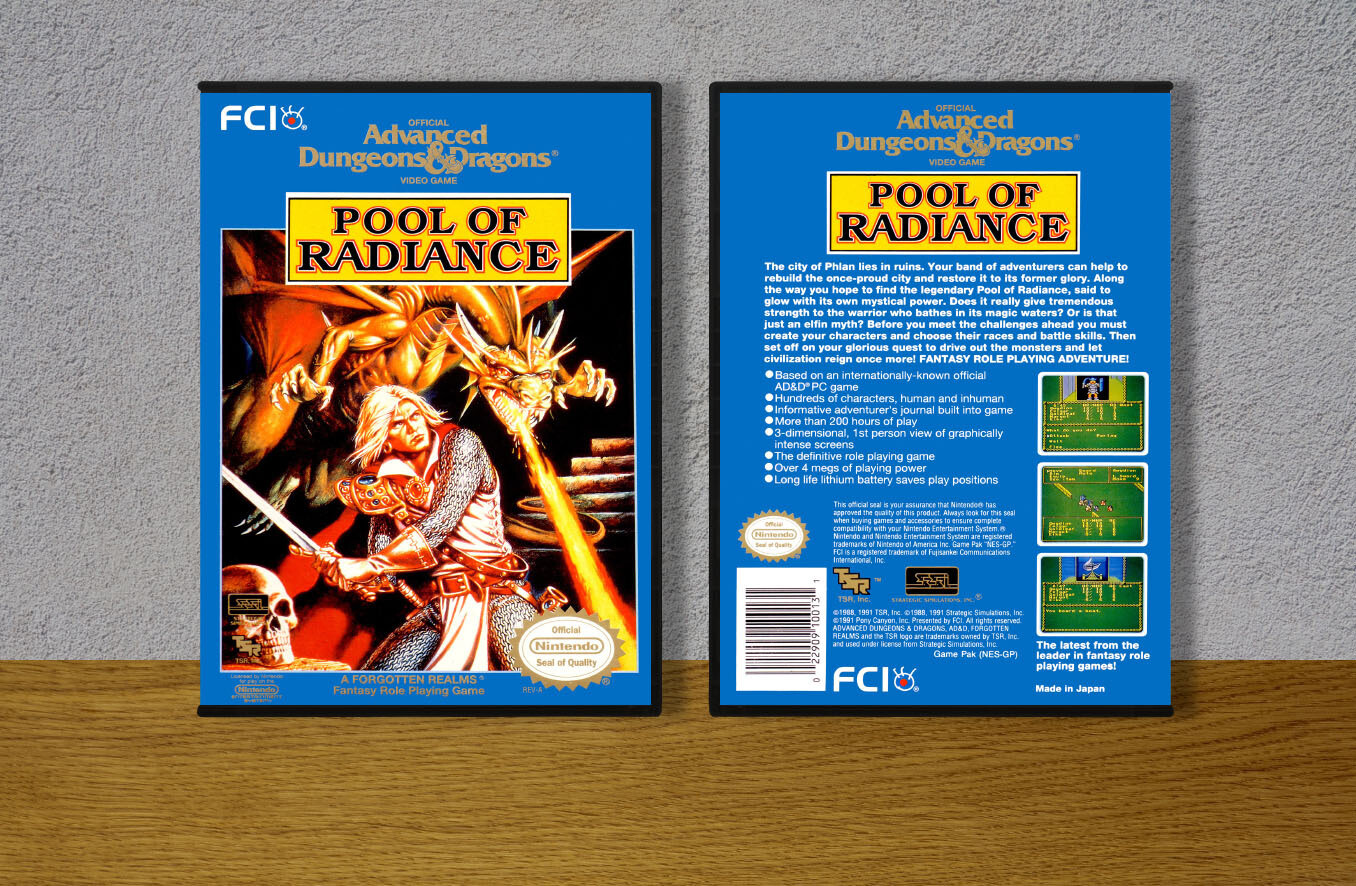 Advanced D&amp;D: Pool of Radiance, Case Color: DARK GREY (OEM DS CASE COLOR)