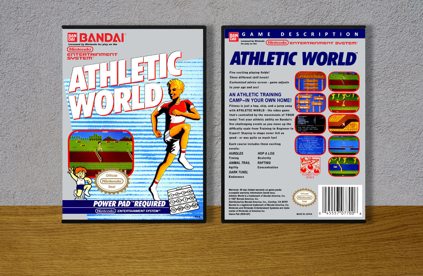 Athletic World (Power Pad Required Label), Case Color: DARK GREY (OEM DS CASE COLOR)