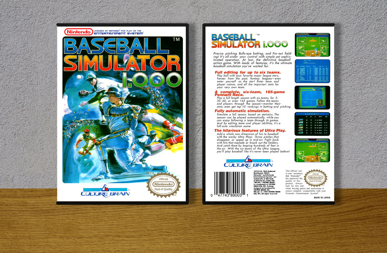 Baseball Simulator 1.000, Case Color: DARK GREY (OEM DS CASE COLOR)