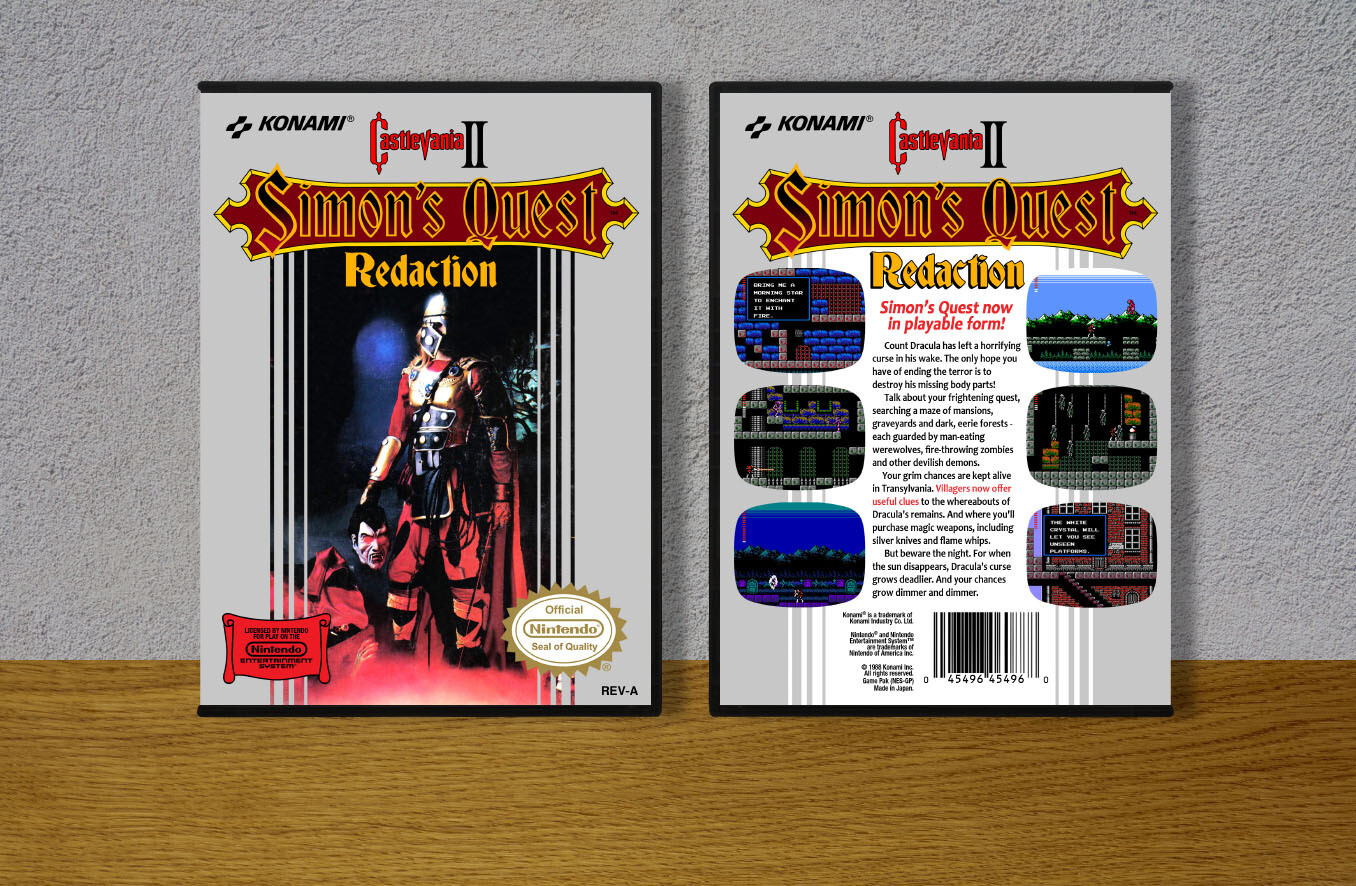 Castlevania II: Simon&#39;s Quest Redaction, Case Color: DARK GREY (OEM DS CASE COLOR)