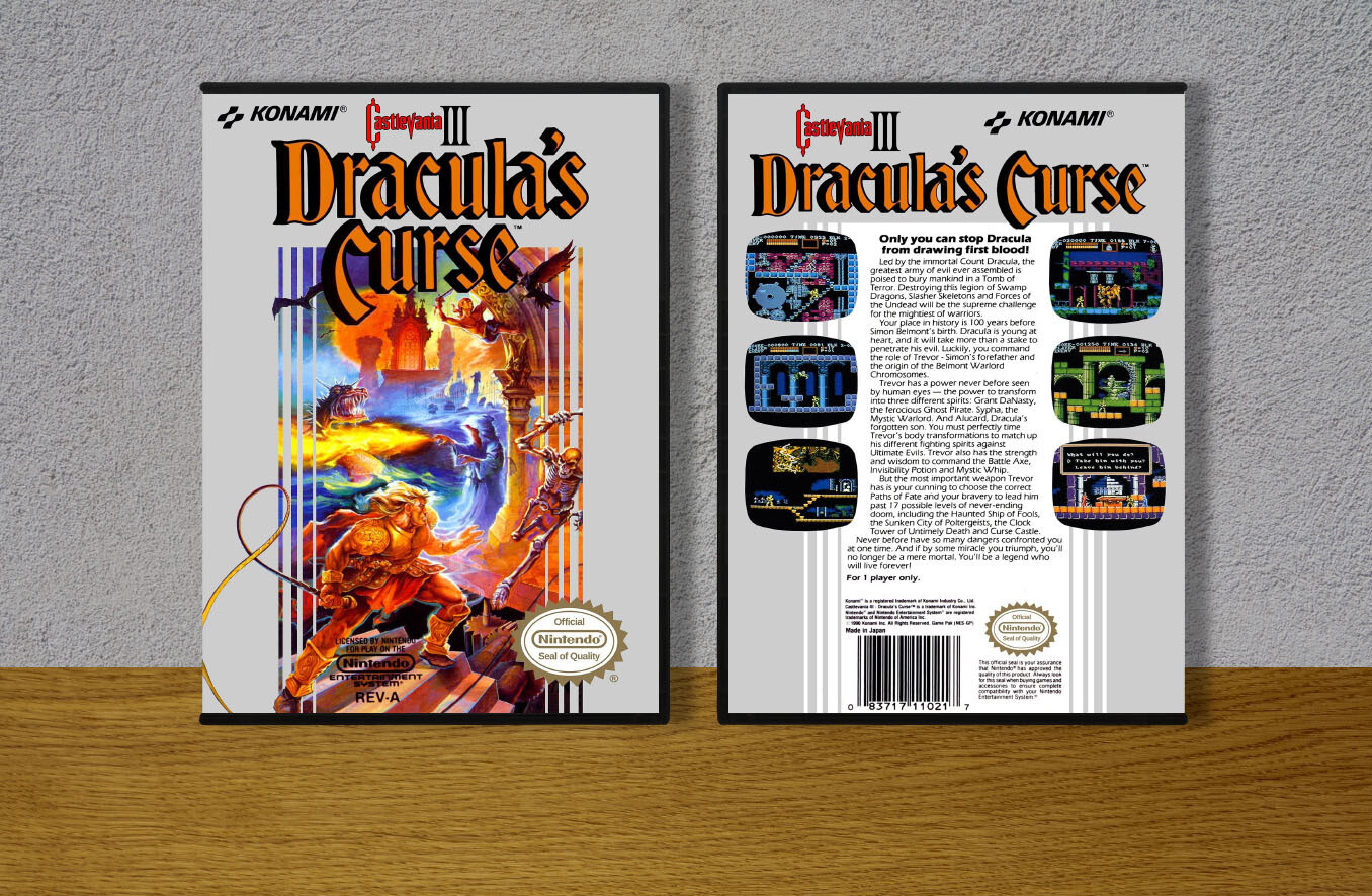 Castlevania III: Dracula&#39;s Curse, Case Color: DARK GREY (OEM DS CASE COLOR)