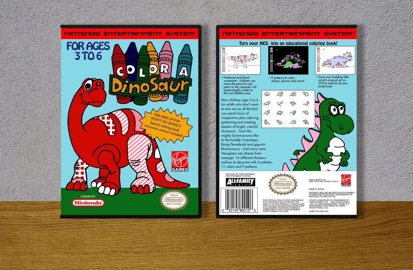 Color a Dinosaur, Case Color: DARK GREY (OEM DS CASE COLOR)