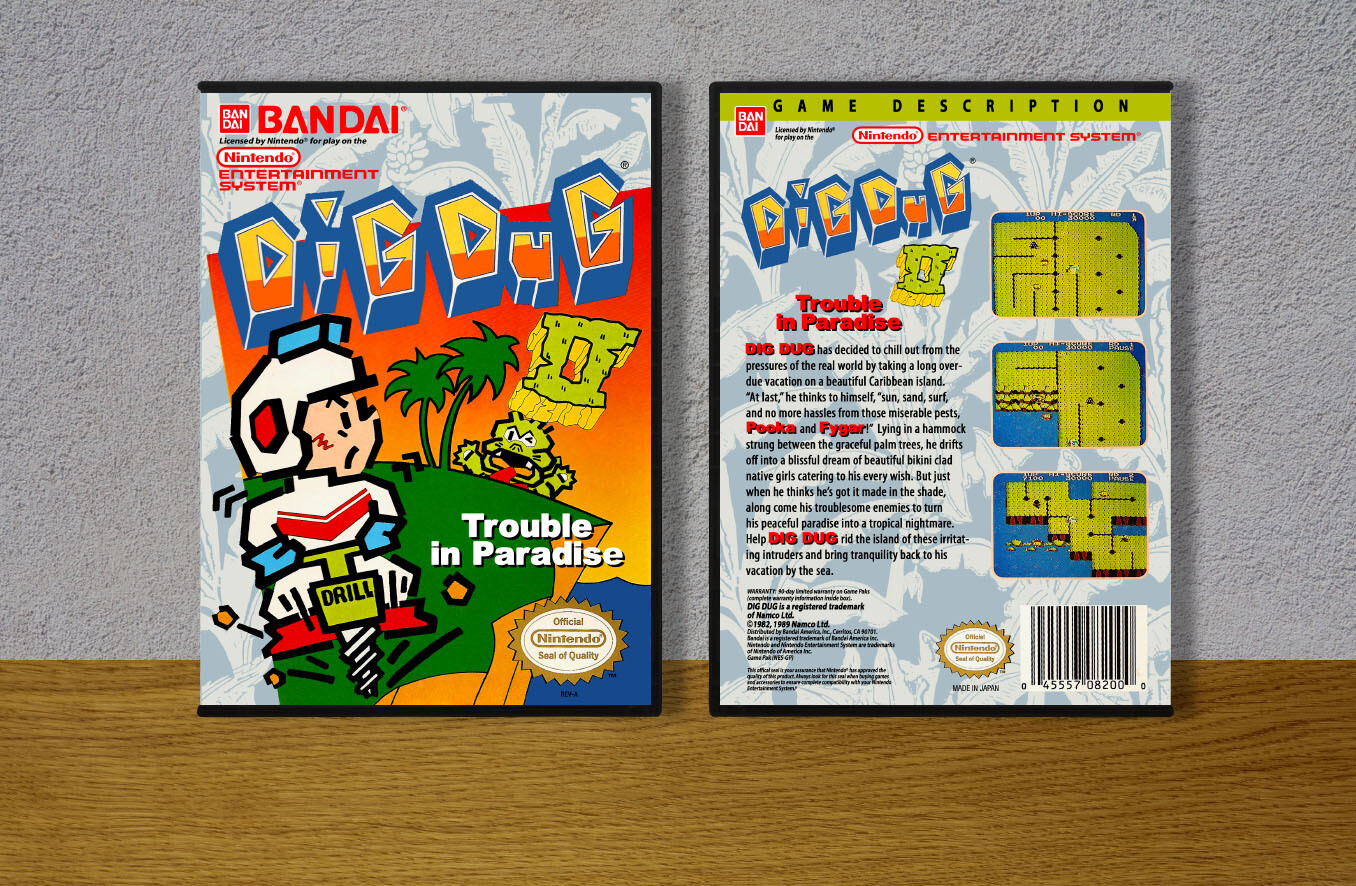 Dig Dug II, Case Color: DARK GREY (OEM DS CASE COLOR)