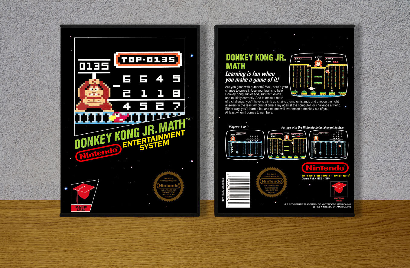 Donkey Kong Jr. Math, Case Color: DARK GREY (OEM DS CASE COLOR)