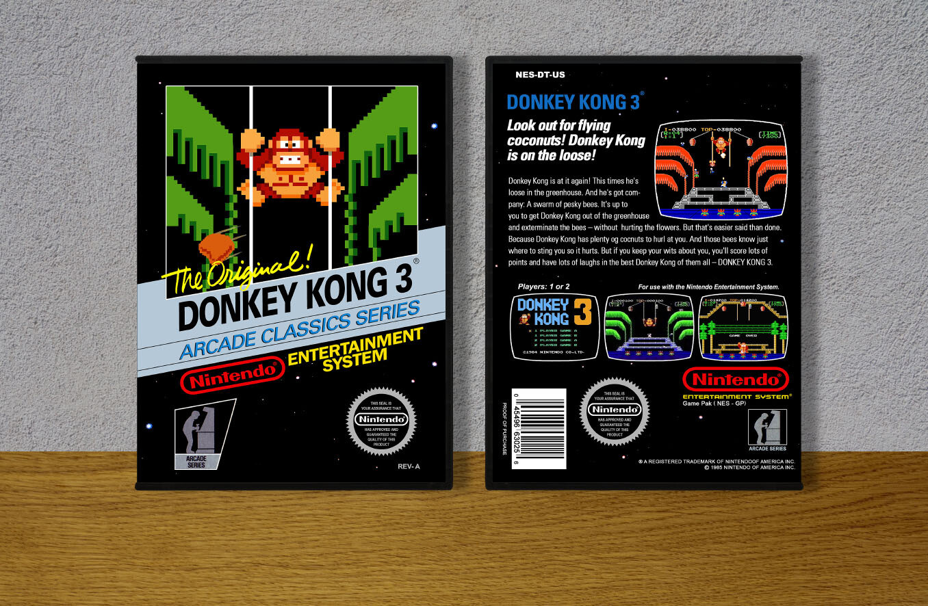 Donkey Kong 3, Case Color: DARK GREY (OEM DS CASE COLOR)