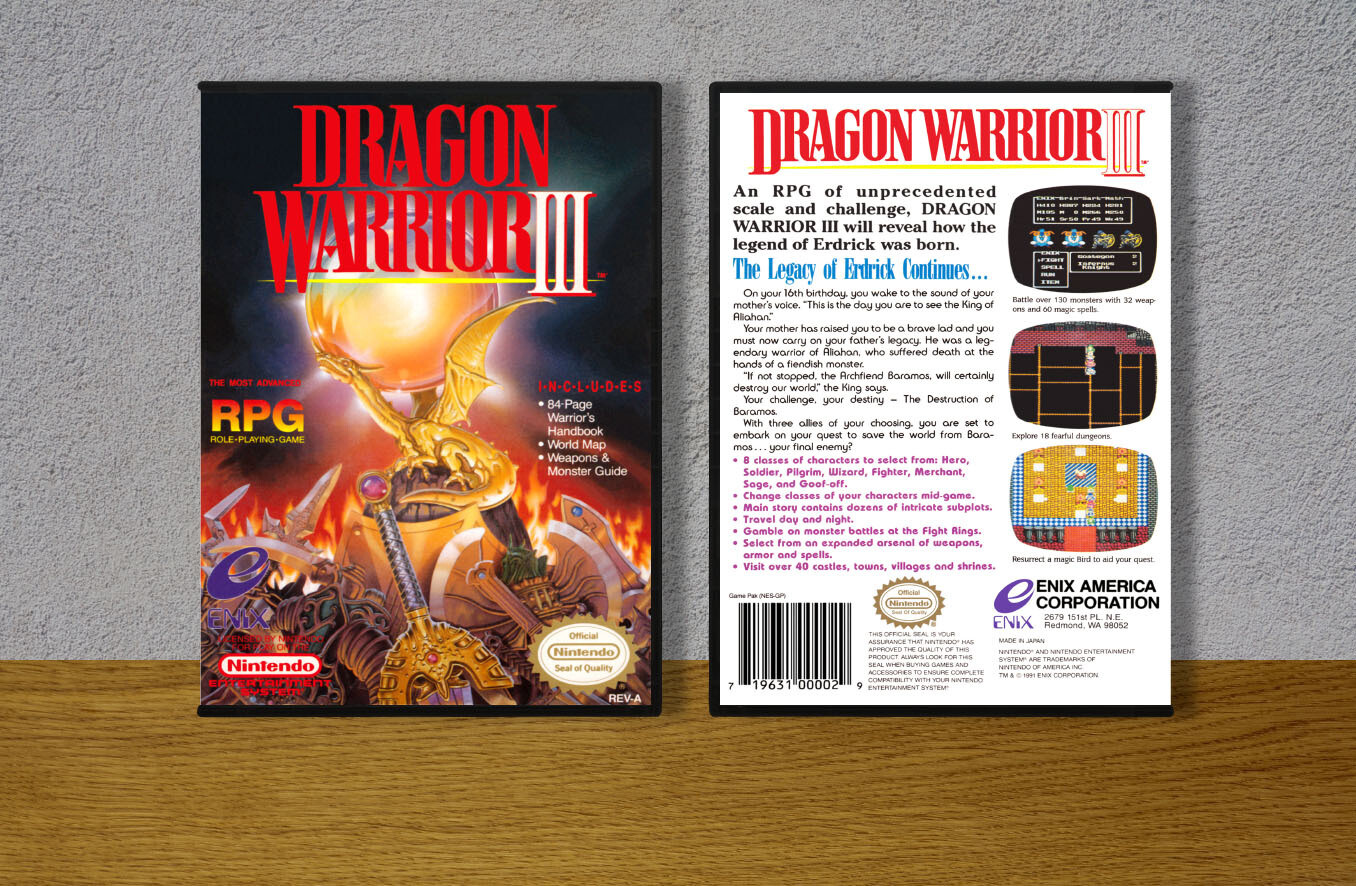 Dragon Warrior III, Case Color: DARK GREY (OEM DS CASE COLOR)