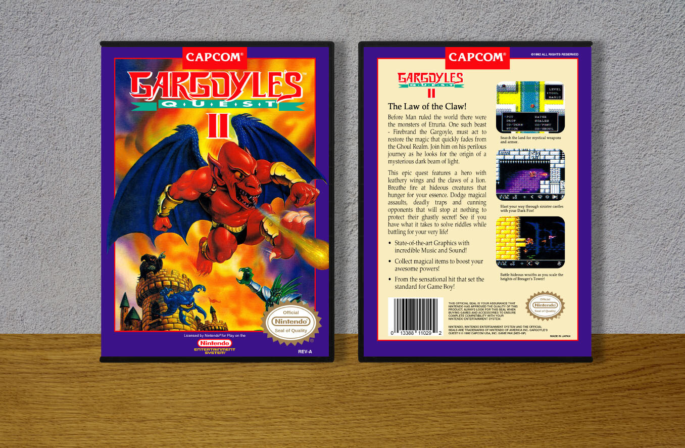 Gargoyle&#39;s Quest II, Case Color: DARK GREY (OEM DS CASE COLOR)