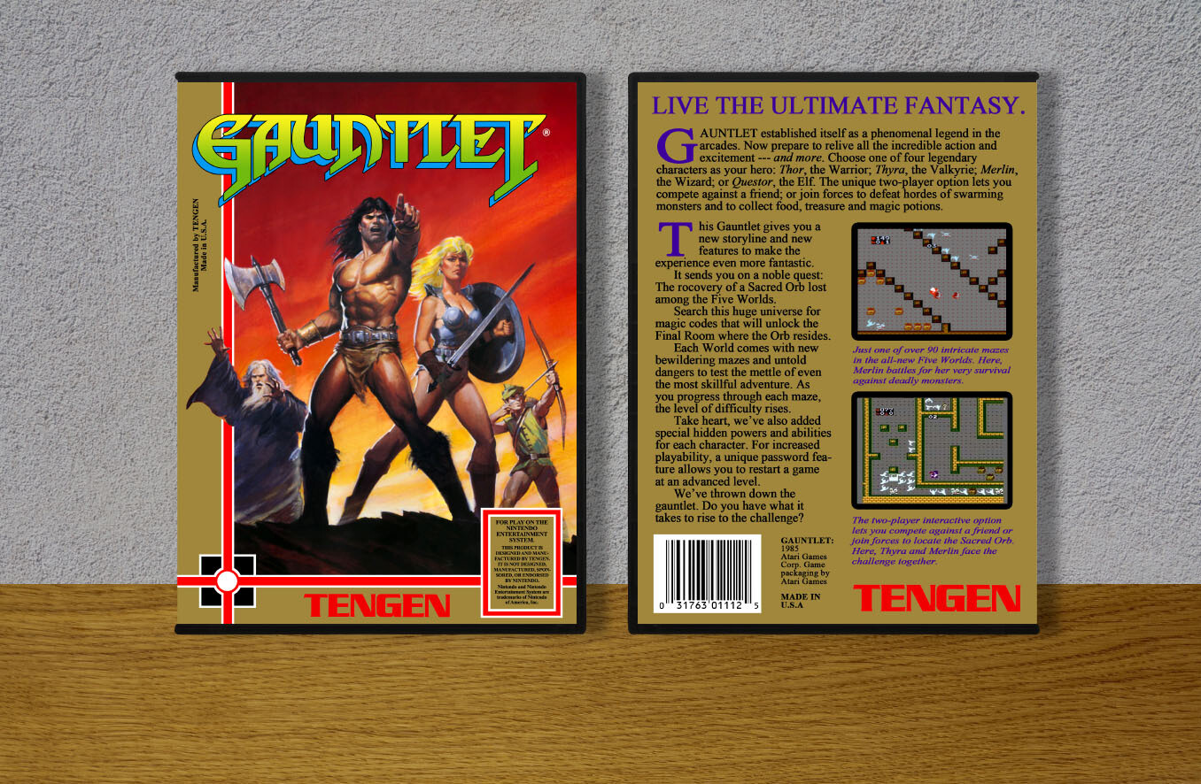 Gauntlet (Unlicensed Tengen), Case Color: DARK GREY (OEM DS CASE COLOR)