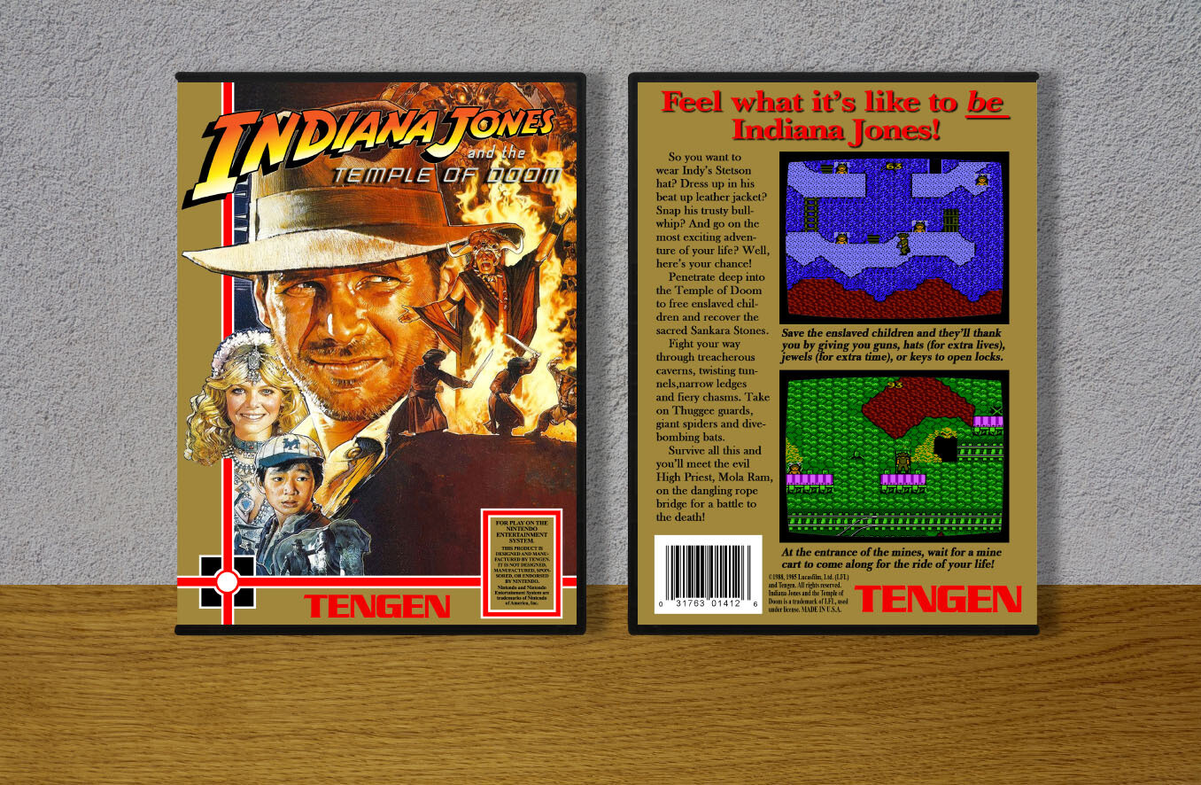 Indiana Jones and the Temple of Doom (Tengen), Case Color: DARK GREY (OEM DS CASE COLOR)