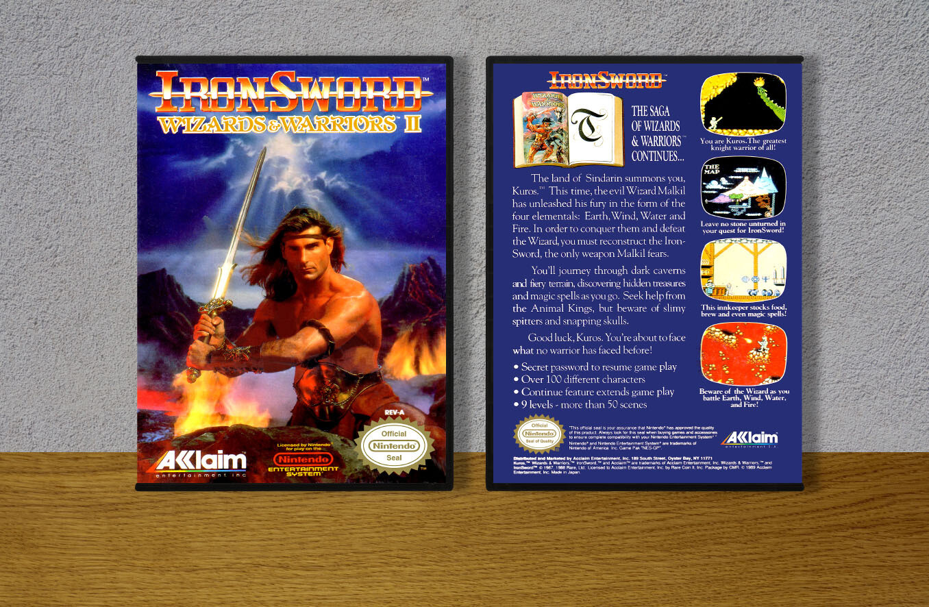 Iron Sword: Wizards &amp; Warriors II, Case Color: DARK GREY (OEM DS CASE COLOR)