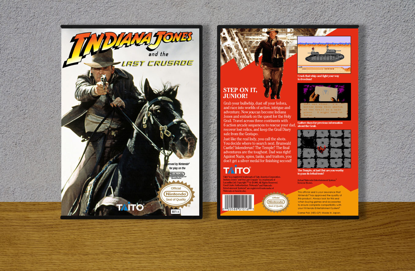 Indiana Jones and the Last Crusade (Taito), Case Color: DARK GREY (OEM DS CASE COLOR)