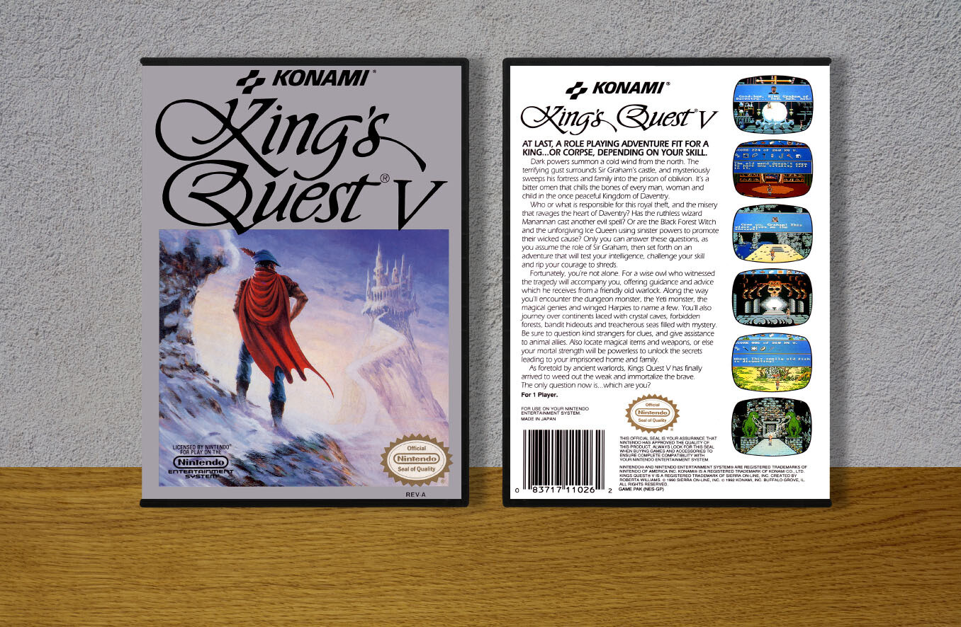 King&#39;s Quest V, Case Color: DARK GREY (OEM DS CASE COLOR)