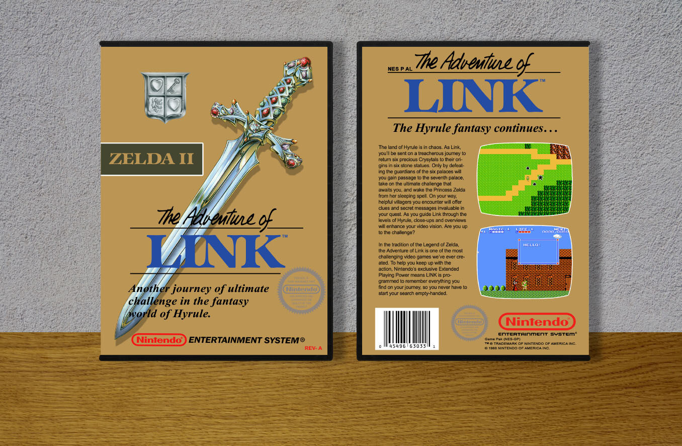 Legend of Zelda II, The Adventure of Link (Standard), Case Color: DARK GREY (OEM DS CASE COLOR)