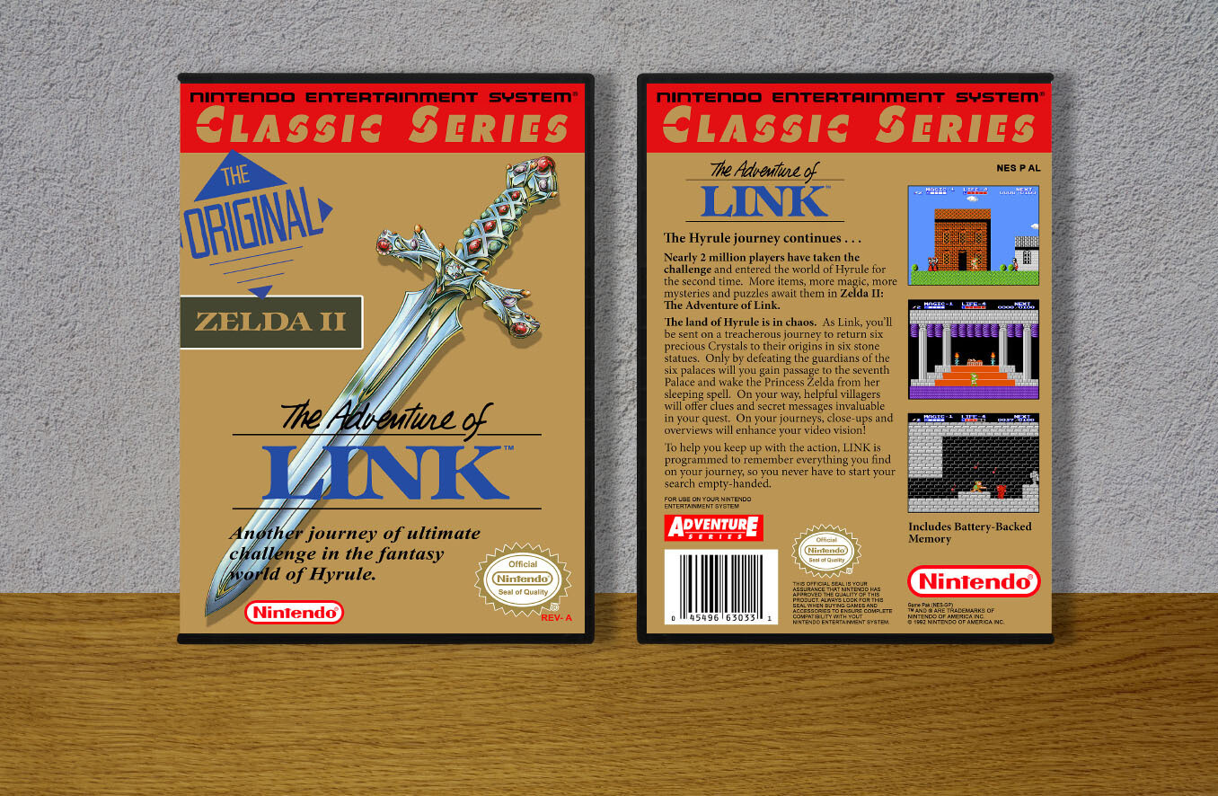 Legend of Zelda II, The Adventure of Link (Classic Series), Case Color: DARK GREY (OEM DS CASE COLOR)