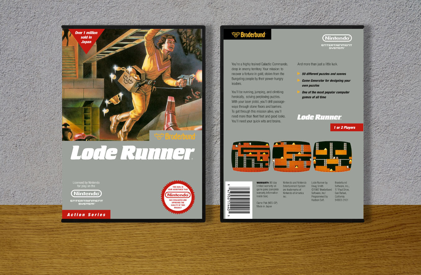 Lode Runner, Case Color: DARK GREY (OEM DS CASE COLOR)