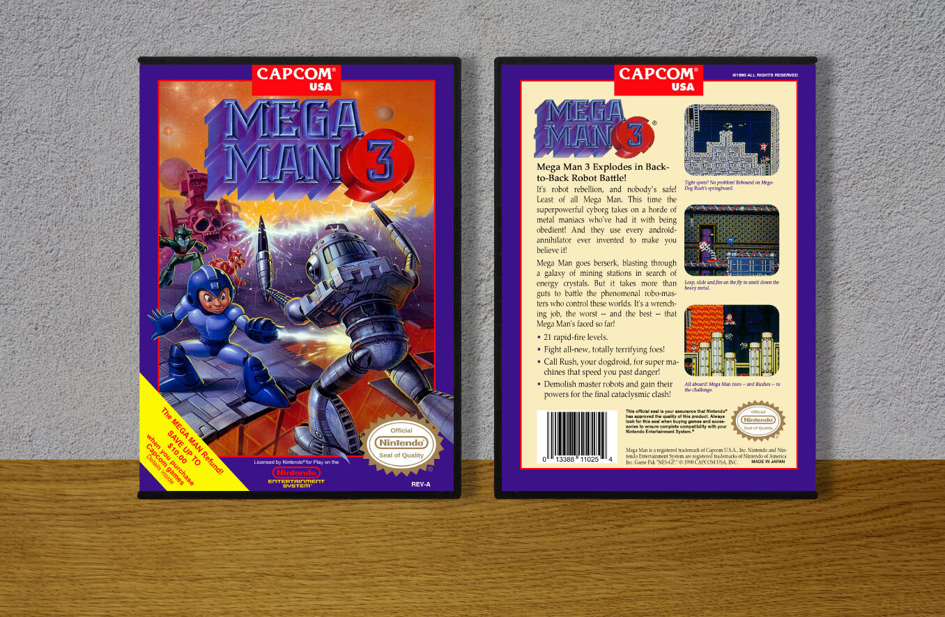 Mega Man 3, Case Color: DARK GREY (OEM DS CASE COLOR)