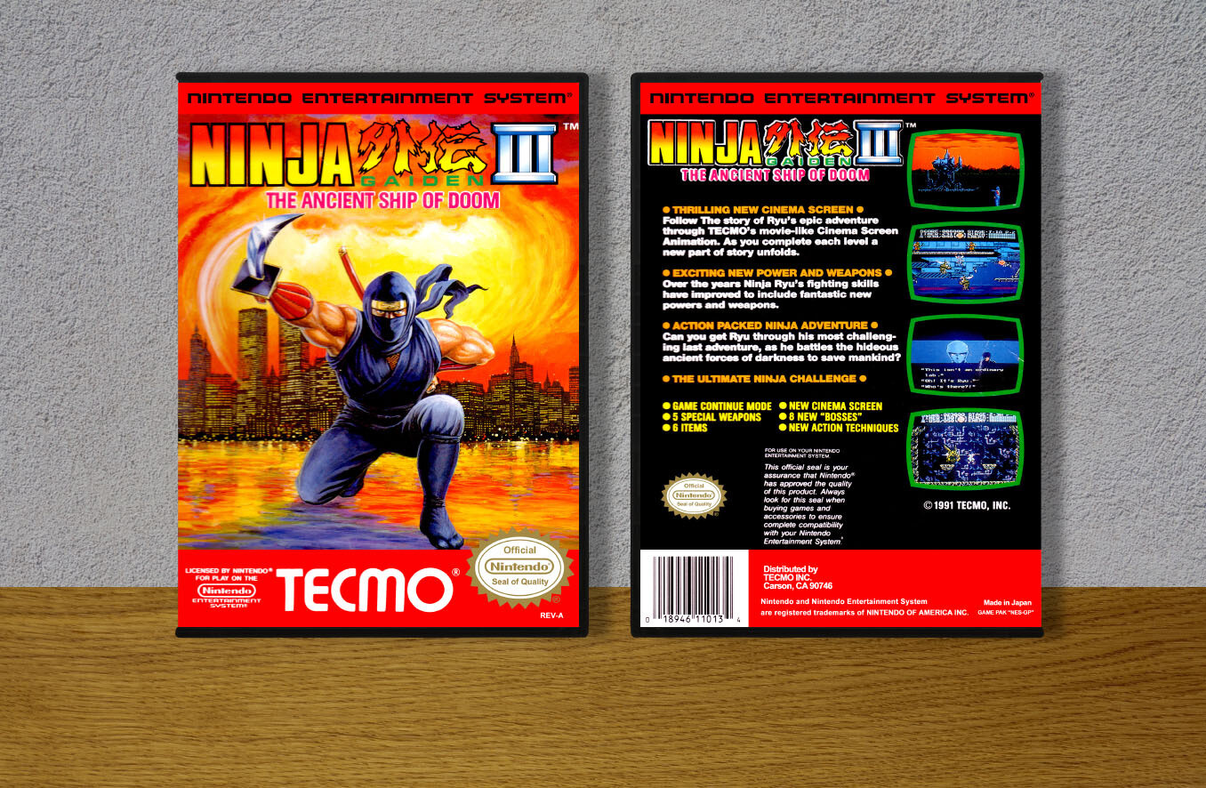 Ninja Gaiden III: The Ancient Ship of Doom, Case Color: DARK GREY (OEM DS CASE COLOR)