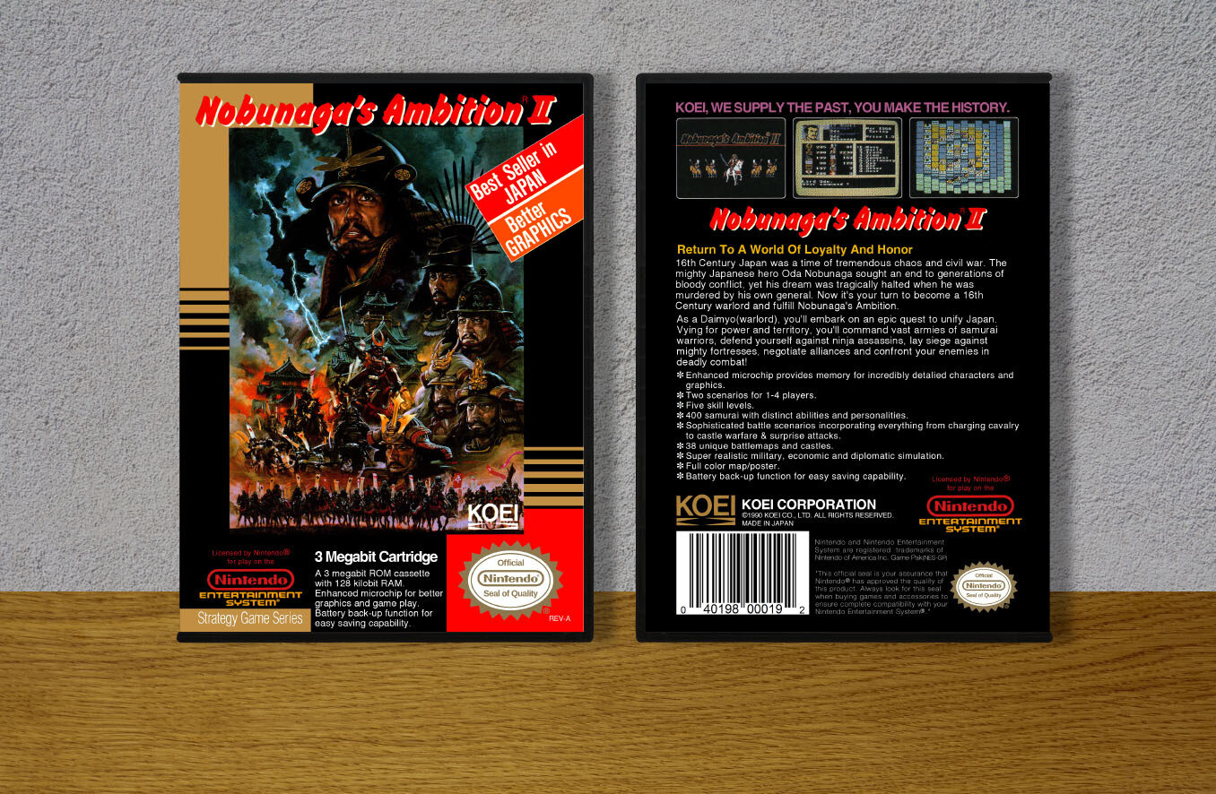 Nobunaga&#39;s Ambition II, Case Color: DARK GREY (OEM DS CASE COLOR)