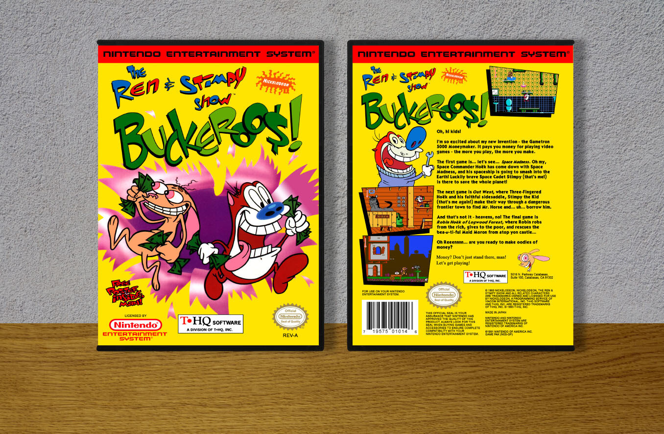 Ren &amp; Stimpy Show, The: Buckeroos, Case Color: DARK GREY (OEM DS CASE COLOR)