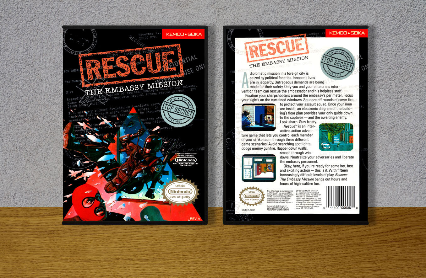 Rescue: The Embassy Mission, Case Color: DARK GREY (OEM DS CASE COLOR)