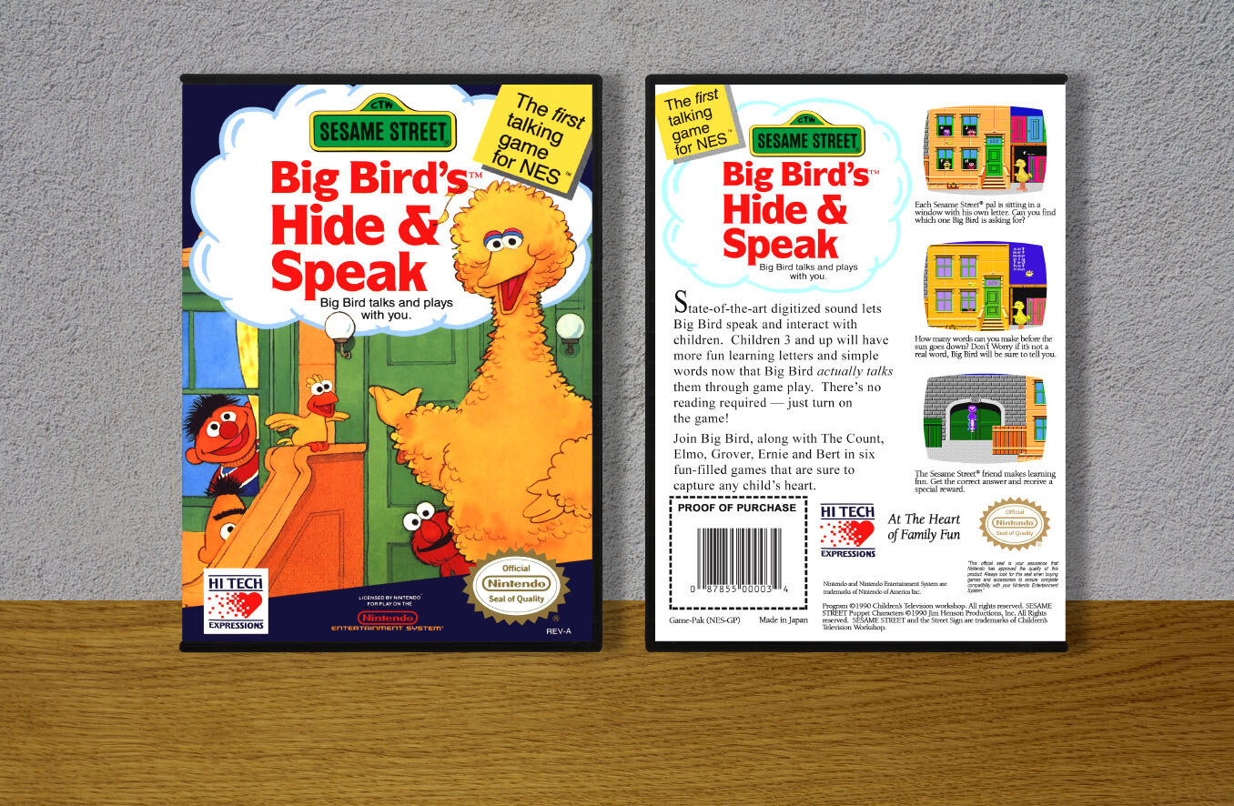 Sesame Street: Big Bird&#39;s Hide &amp; Speak, Case Color: DARK GREY (OEM DS CASE COLOR)